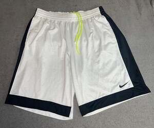 Nike Men's NSW Dri-FIT Reversible Basketball Training Shorts White Black Volt XX